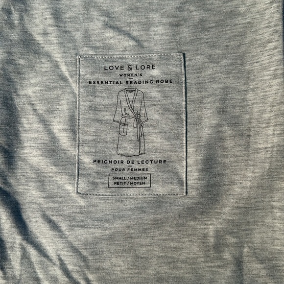 Love & Lore Reading Robe S/M new grey - Picture 6 of 6
